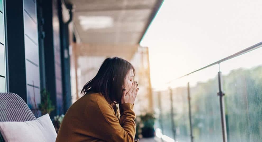 Anxious woman